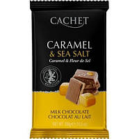 Молочный шоколад cachet с карамелью и морской солью Caramel & Sea Salt, 300 г, Бельгия