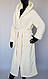 Довгий махровий халат «Айворі» молочного кольору, фото 3