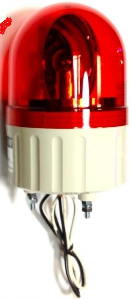 Проблисковий маячок червоний з бузковою 12 VDC ASGB01R, фото 1
