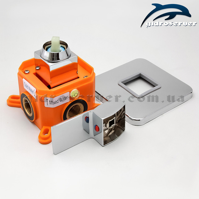 Змішувач для душової системи прихованого монтажу KVB-01 з термопластовой монтажною коробкою.