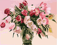 Картина по номерам Menglei Тюльпаны в вазе (MG1072) 40 х 50 см