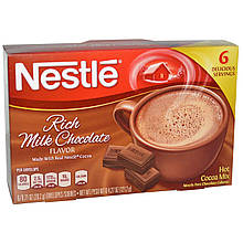 Суміш для приготування гарячого какао, Насичений смак молочного шоколаду, 6 пакетиків, (20,2 г) Nestle