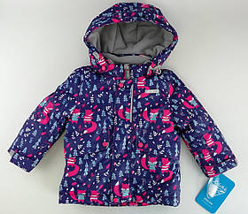 Куртка зимова для дівчаток. Модель Лисички Синій Baby Line Україна