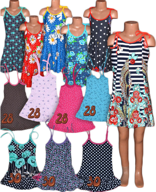 Сарафан літній для дівчинки, підлітка, 100% бавовна, кулір. р.р.26-38. , фото 1