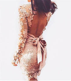 Плаття гіпюрове мереживо з бантом на спині