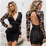 Плаття гіпюрове мереживо з бантом на спині, фото 2