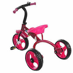Триколісний велосипед PROFI KIDS (M 3253) з дзвінком (Рожевий)