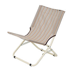 Невеликий розкладний стілець шезлонг "Міні" d22 мм (текстилен беж смуга)