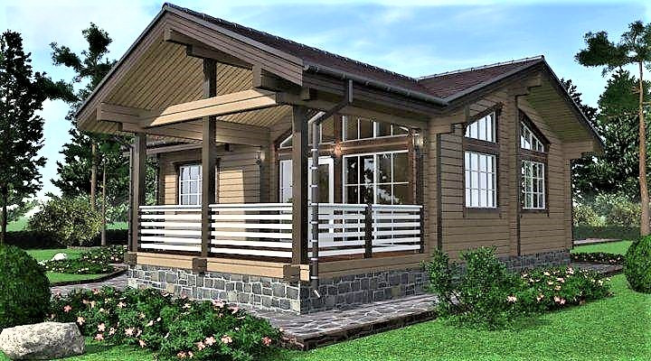 Дерев'яний будинок з профільованого клеєного бруса 10х12 м