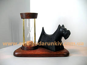 Пісочний годинник зі скульптурою собака Скотч-тер'єр