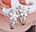 Срібні сережки Квітка з білими каменями стерлінгове срібло 925 проба, фото 2