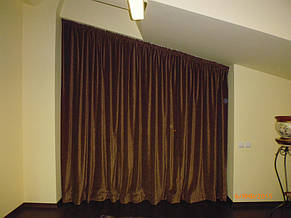 Шторы в офис на тесьме под углом. Киев