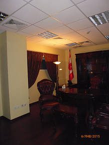 Шторы на трубчатом карнизе в кабинет. Киев