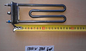 Тен на пральну машину 1900 W / L=183 мм (з місцем під датчик) Thermowatt, Італія Zipexpert