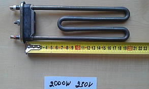 Тен на пральну машину Bosch, Gorenje 2000 W / L=203 мм (з місцем під датчик) Thermowatt, Італія Zipexpert