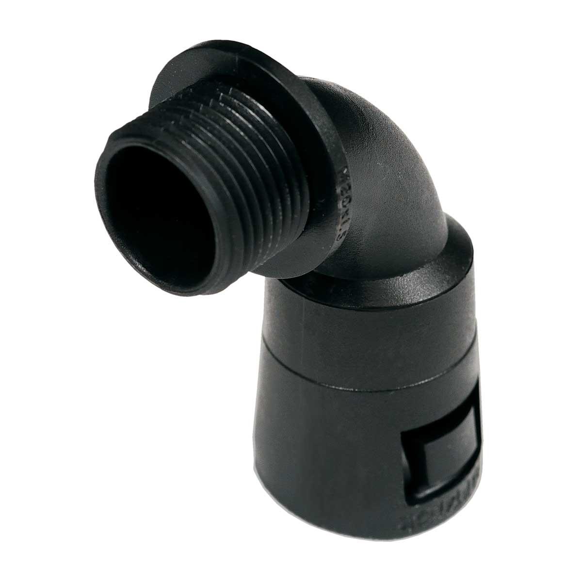 Adaptalok 90°; труба 21 мм - різьба М20; з гайкою AM21/20-90_FB