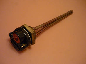 Мідний тен для чавунної батареї 1000 W з різьбленням 1 1/4" (Thermowatt,Італія) з італійським терморегулятором Zipexpert