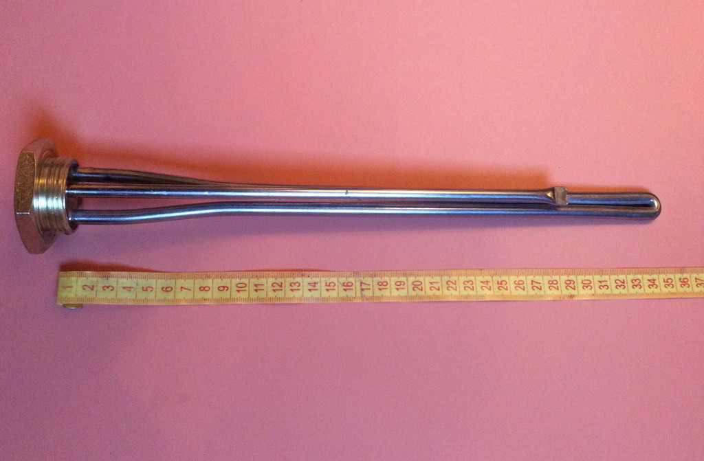 Тен для чавунної батареї 1200 W (нержавійка) з різьбленням 1 1/4" (дюйм з чвертю) Туреччина Zipexpert, фото 1