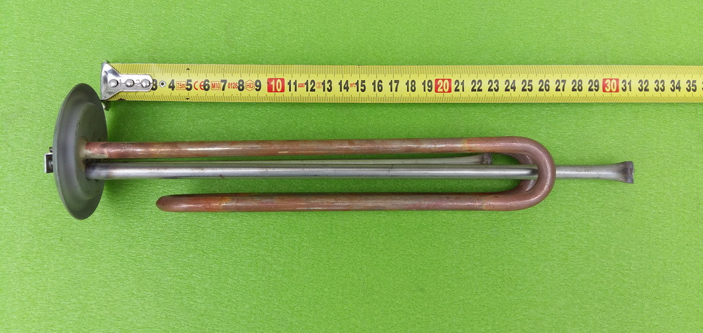 Тен для бойлера Thermex 2000W / фланець Ø72мм МІДНИЙ, гнутий з 2 трубками під термостати Thermowatt, Італія Zipexpert, фото 1