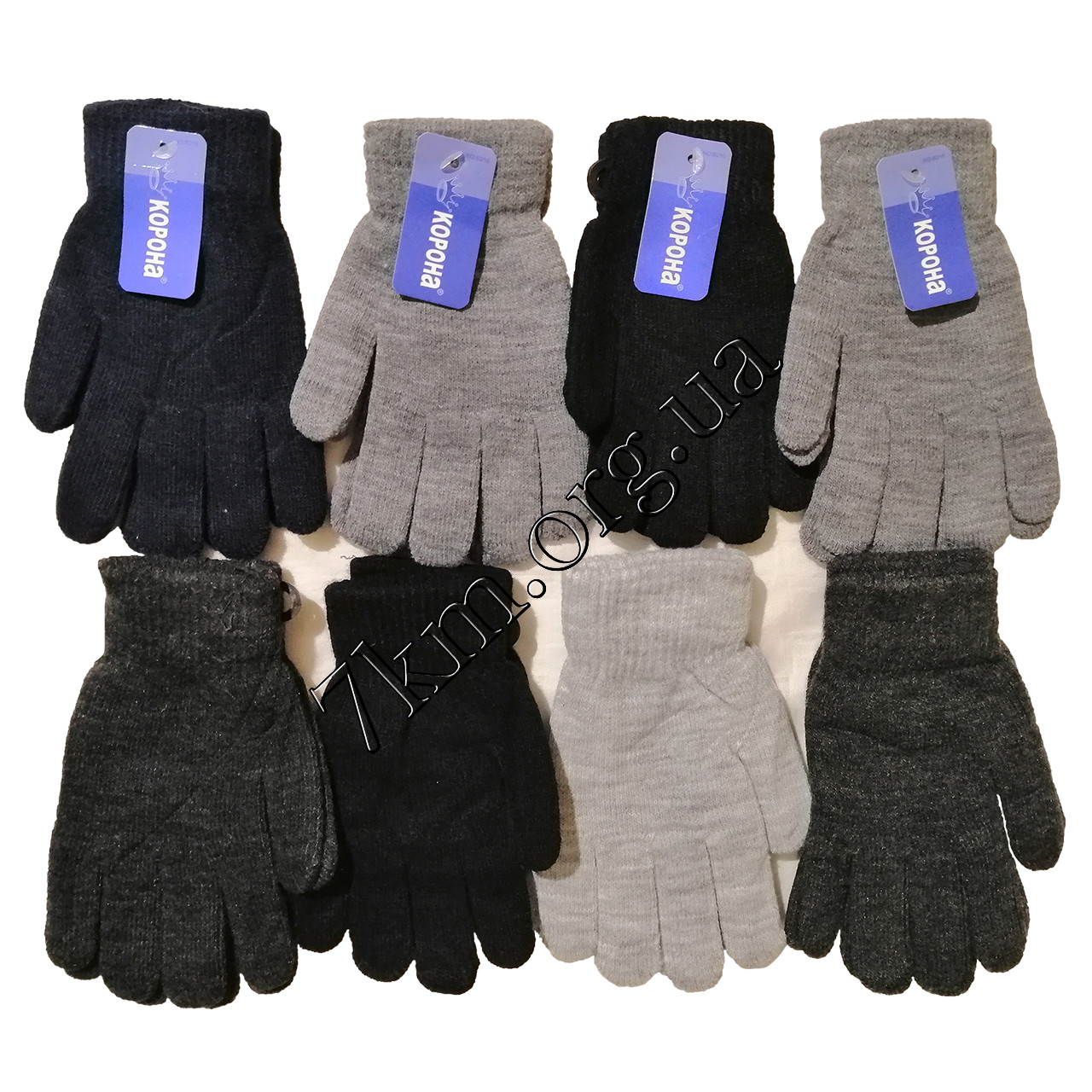 Рукавички дитячі одинарні з начосом 8-10 років для хлопчиків Оптом 5023, фото 1