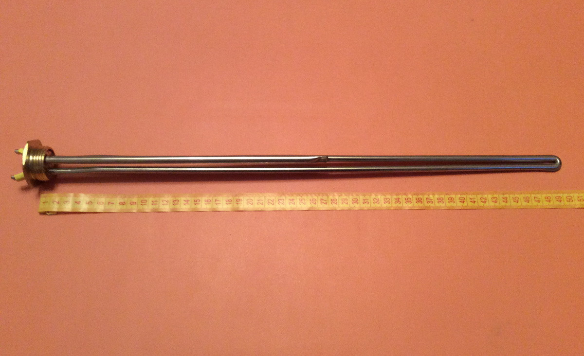 Тен для алюмінієвої батареї 2000 W (нержавейка) на латунною різьбою 1" (один дюйм) Balcik, Туреччина Zipexpert, фото 1