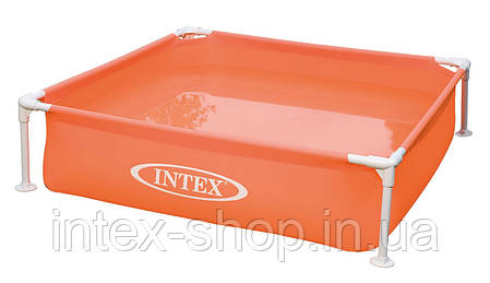 Дитячий каркасний басейн Intex 57171 (122x122x30 см) (Жовтогарячий), фото 2