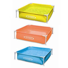 Дитячий каркасний басейн Intex 57171 (122x122x30 см) (Жовтий)