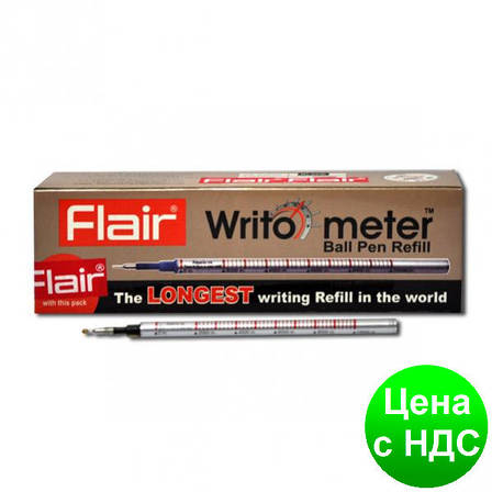 Стержень кульковий "Flair" Writo-Meter 10 км. синій 0.5 мм., фото 1