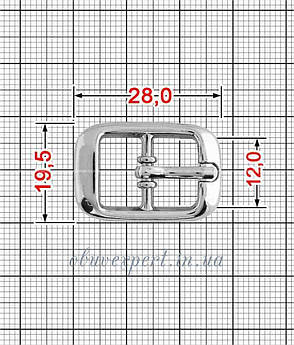 Пряжка 12 мм Срібло, фото 2