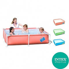 Дитячий каркасний басейн Bestway 56218 (163 x 163 x 36 см.) (Жовтогарячий)