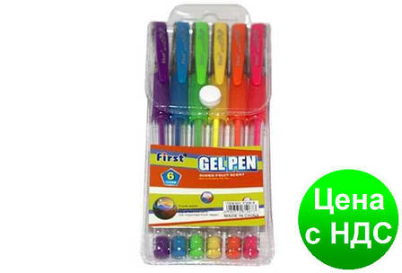 Набір гелевих ручок F306-6 NEON (PVC) 6 кол., фото 1