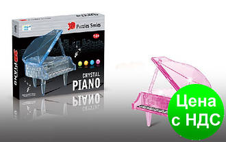 Пазли 3D кристальні "Піаніно" (рожеве)