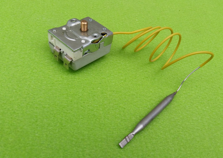Капілярний Термостат механічний NT-1А2 / Tmax = 70°C / 16А / 400V / L=60см (2 контакту) Tecasa, Іспанія Zipexpert