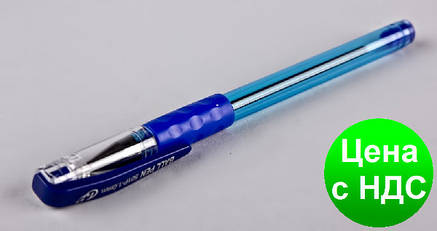 Ручка кулькова Tianjiao TY-501P з гумкою (синя), фото 2