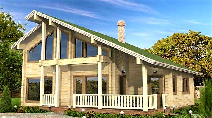 Будинок з профільованого клеєного бруса 12х11 м