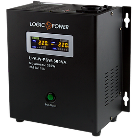 ДБЖ Logicpower LPA-W — PSW-500VA (350 Вт) 2A/5A/10A з правильною синусоїдою 12 В