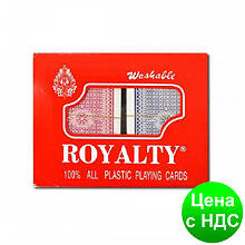 Карти "Royalty" 100% картон, дві колоди, в пластмасовій коробці (2 сорт)