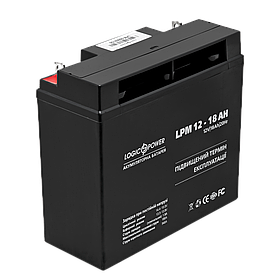 Акумулятор кислотний AGM LogicPower LPM 12 — 18 AH