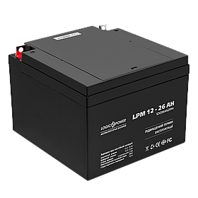 Акумулятор кислотний AGM LogicPower LPM 12 — 26 AH