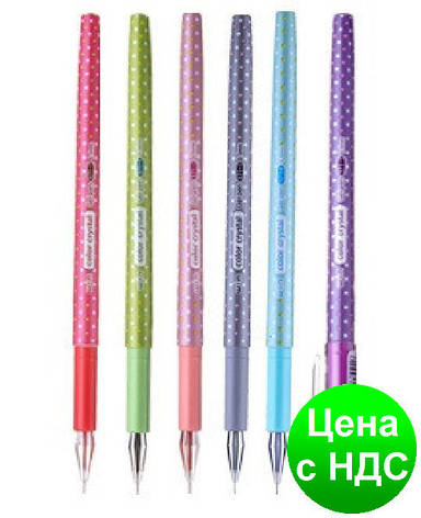Ручка гелева Winning WZ-571-1 "Color Crystal" синя, фото 3
