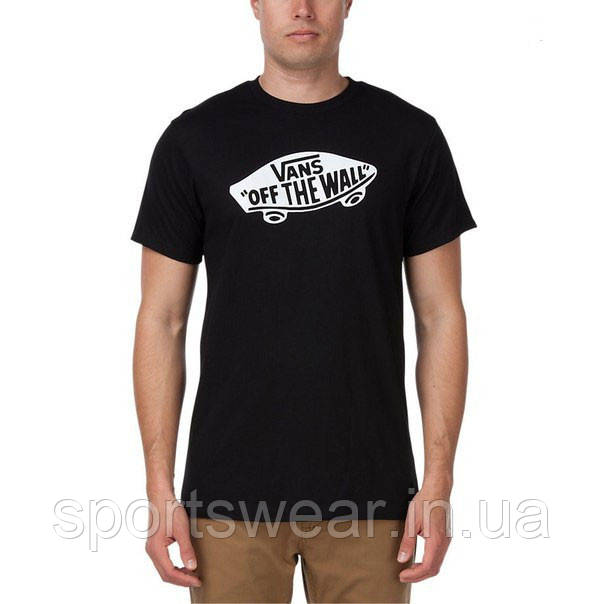 Чоловіча чорна Футболка VANS off the wall" У стилі Vans ""