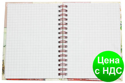 Блокнот на спіралі (A6) 64-A6 "Лондон" бічна спіраль + ручка (60 листів), фото 2