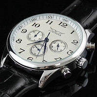 Чоловічі механічні годинники Jaragar White. Класичні наручні годинники білі