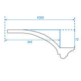 Купол накладний з гіпсу, гіпсовий купол - 3 Ø600 мм, фото 2