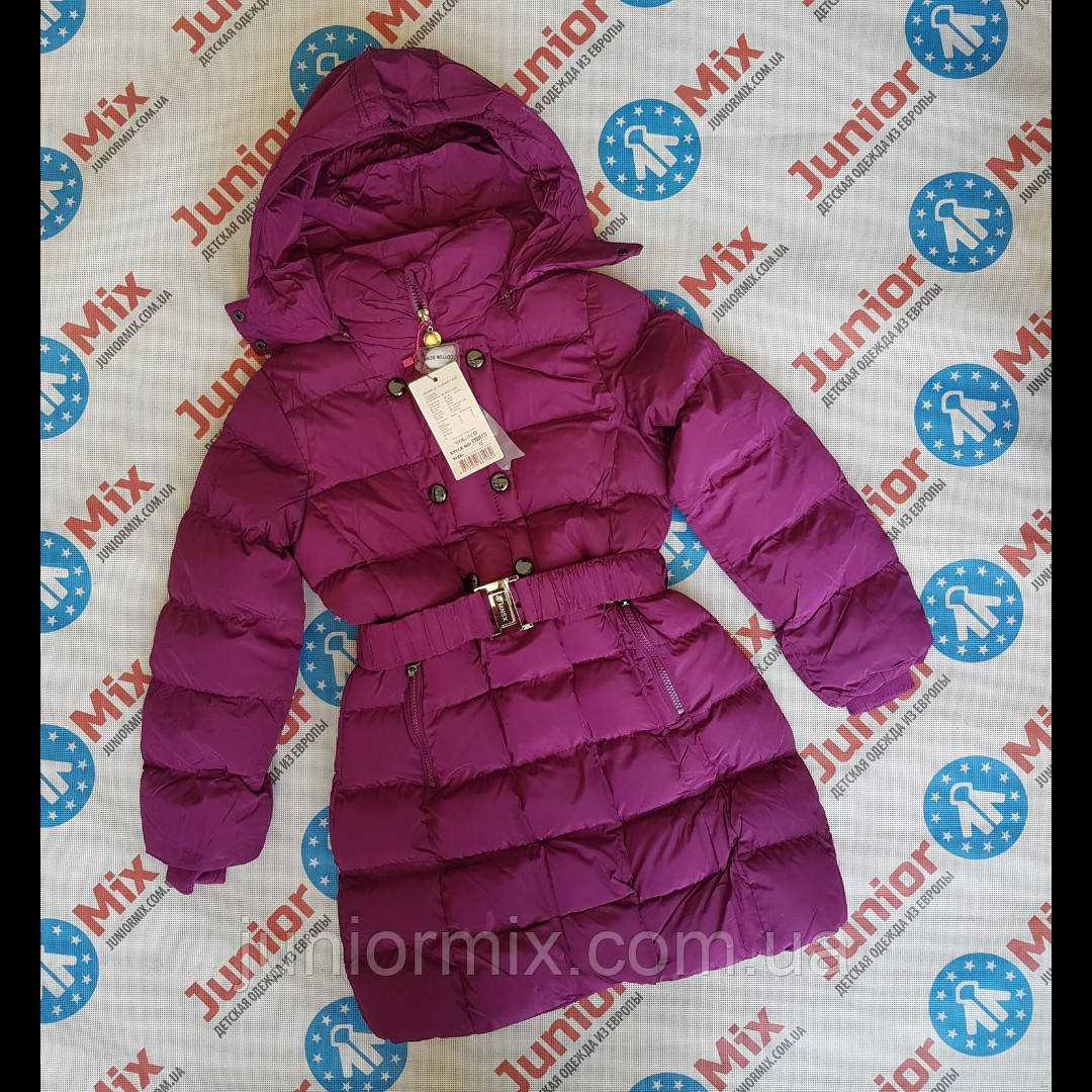 Куртка зимова на дівчинку підліткова на кнопках і поясі SEAGULL.