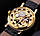 Механічний годинник Winner Golden Fox. Наручний годинник скелетоны з відкритим механізмом, фото 4