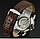 Чоловічий механічний годинник Winner Cartier. Класичні наручні годинники на ремінці з відображенням дати, фото 4