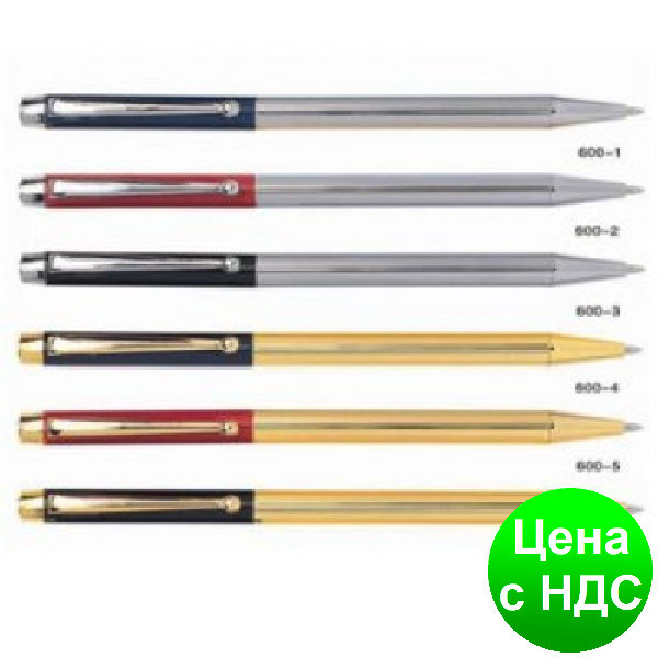 Поворотна Ручка металева BAIXIN BP600 (золото/срібло)