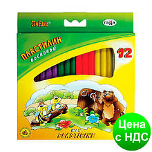 Пластилін восковий 12 цв. Гамма "Бджілка" 147 гр