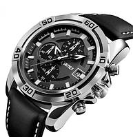 Чоловічі наручні годинники Skmei 9156 Kapitan. Класичні годинник на батарейці з відображенням дати